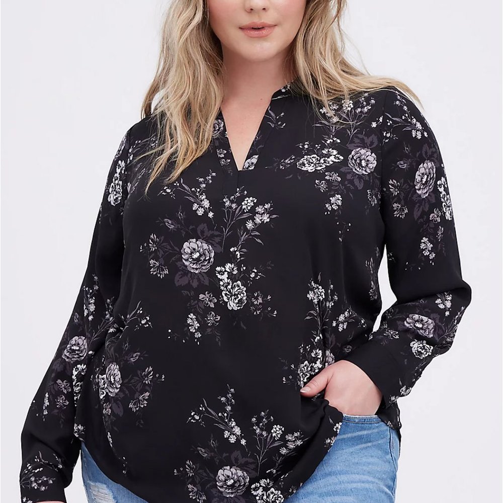 Torrid Georgette Hi-Low Pullover Blouse